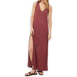 FREE PEOPLE BEACH Maxi Dress Sunset Stroll Knot Racerback Beachy Pink Women Sz S